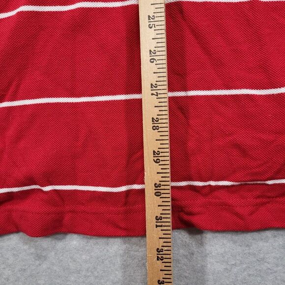 St. Louis Cardinals Mens Large Antigua Red White Stripe Polo Embroidered‎ Logo - Picture 9 of 9